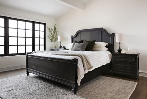 black bed