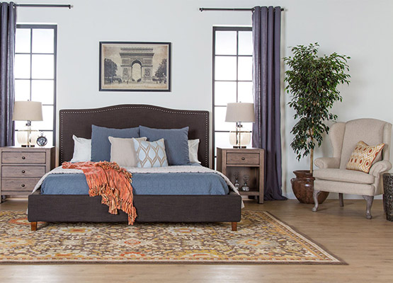 relaxing bedroom with traditional details