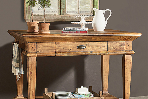 wood kitchen island