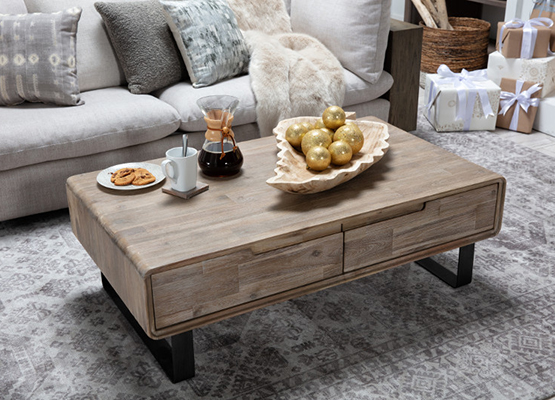 winter white decor - coffee table