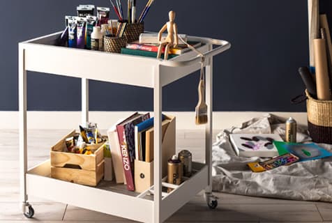 multi-purpose bar cart