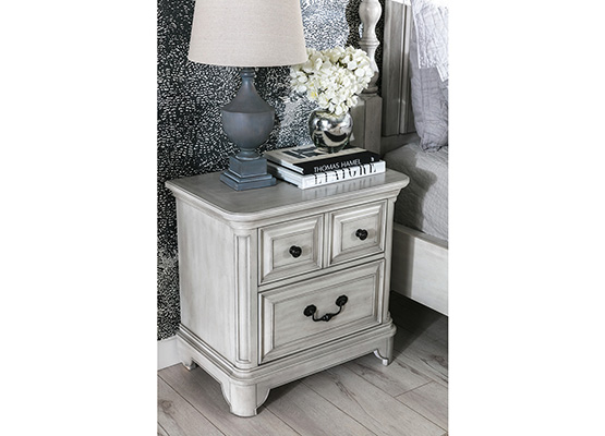 light grey nightstand