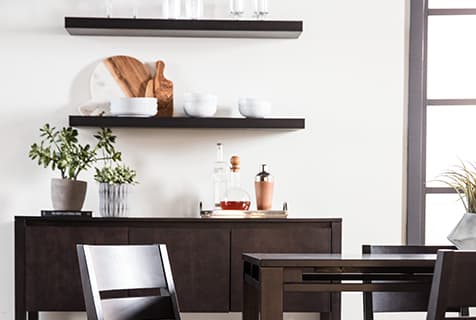 Modern Dining shelves