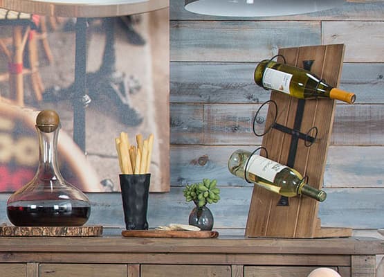 rustic wine holder