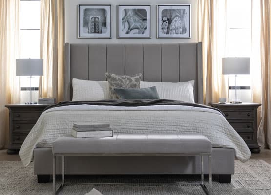 channel tufted bed