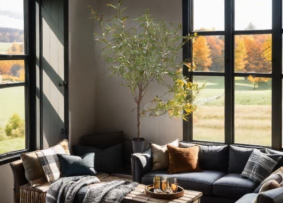 fall farmhouse artificial greens decor