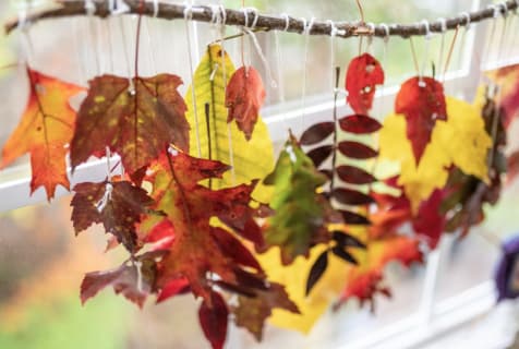 DIY leaf garland