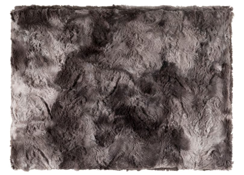 graphite fur throw