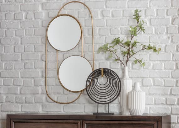 best wall mirror gold round