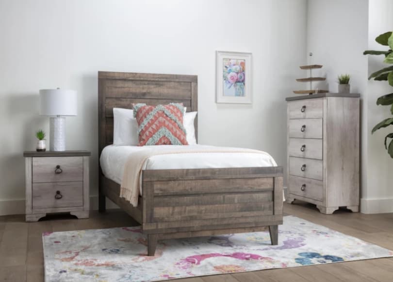 ranier twin wood panel bed