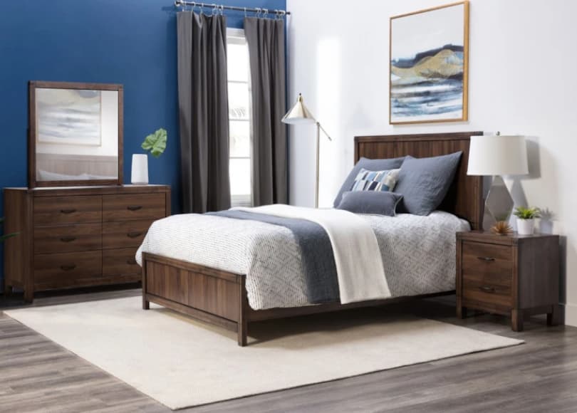 willow creek full brown wood panel bed