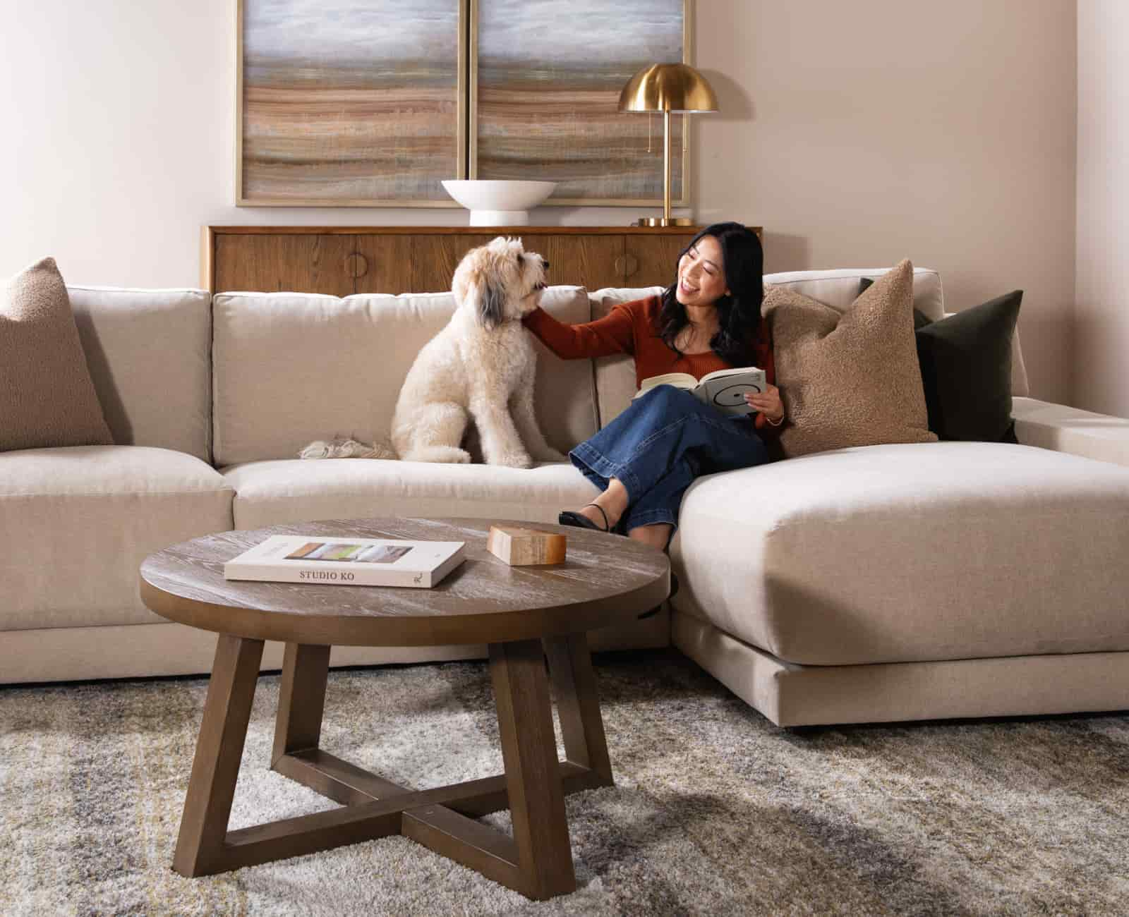 Image of pet on Crypton sectional